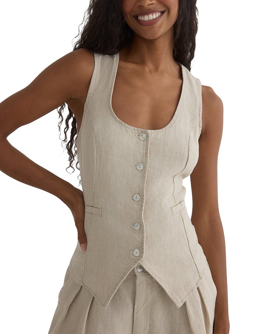 Bella Dahl Scoop Neck Linen Vest