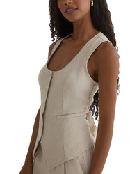 Bella Dahl Scoop Neck Linen Vest