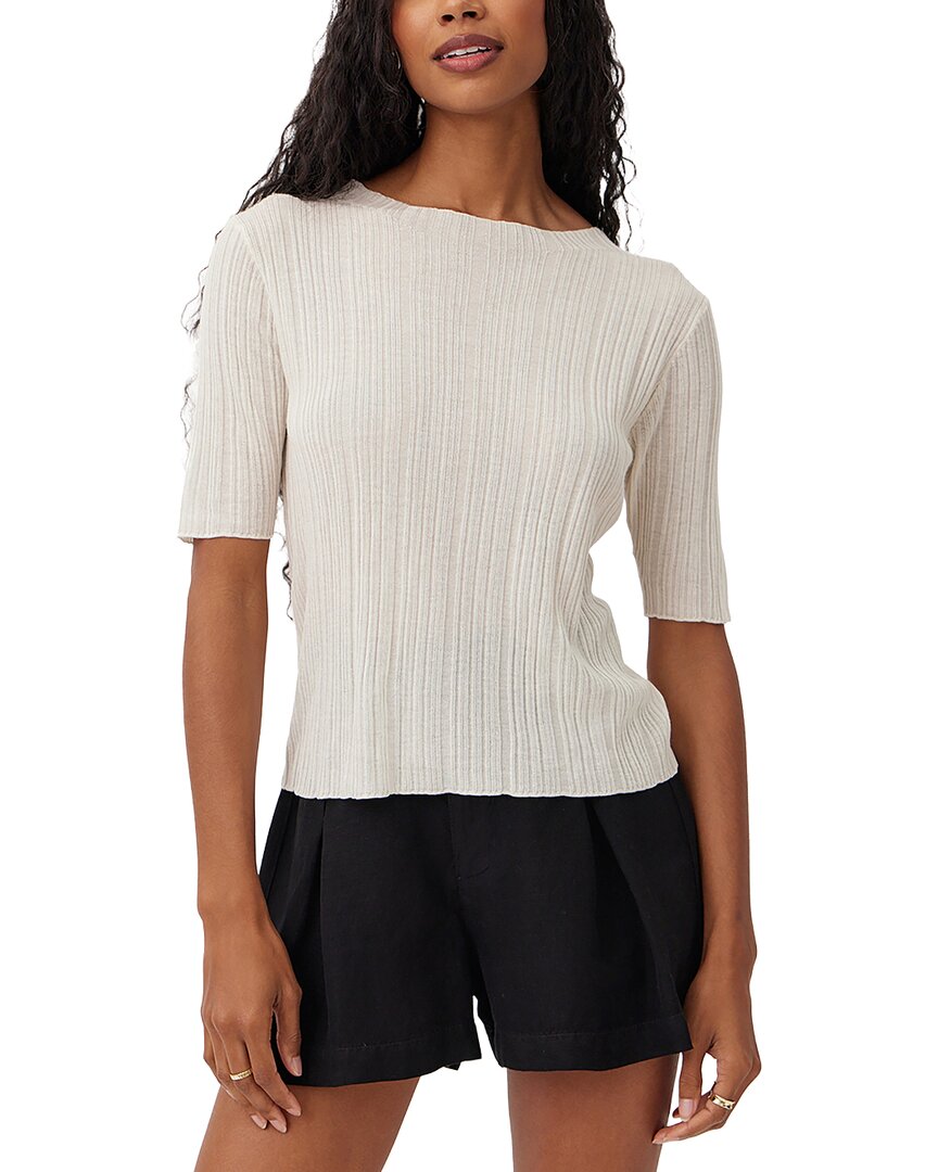Bella Dahl Textured Ribbed Cashmere-Blend Top