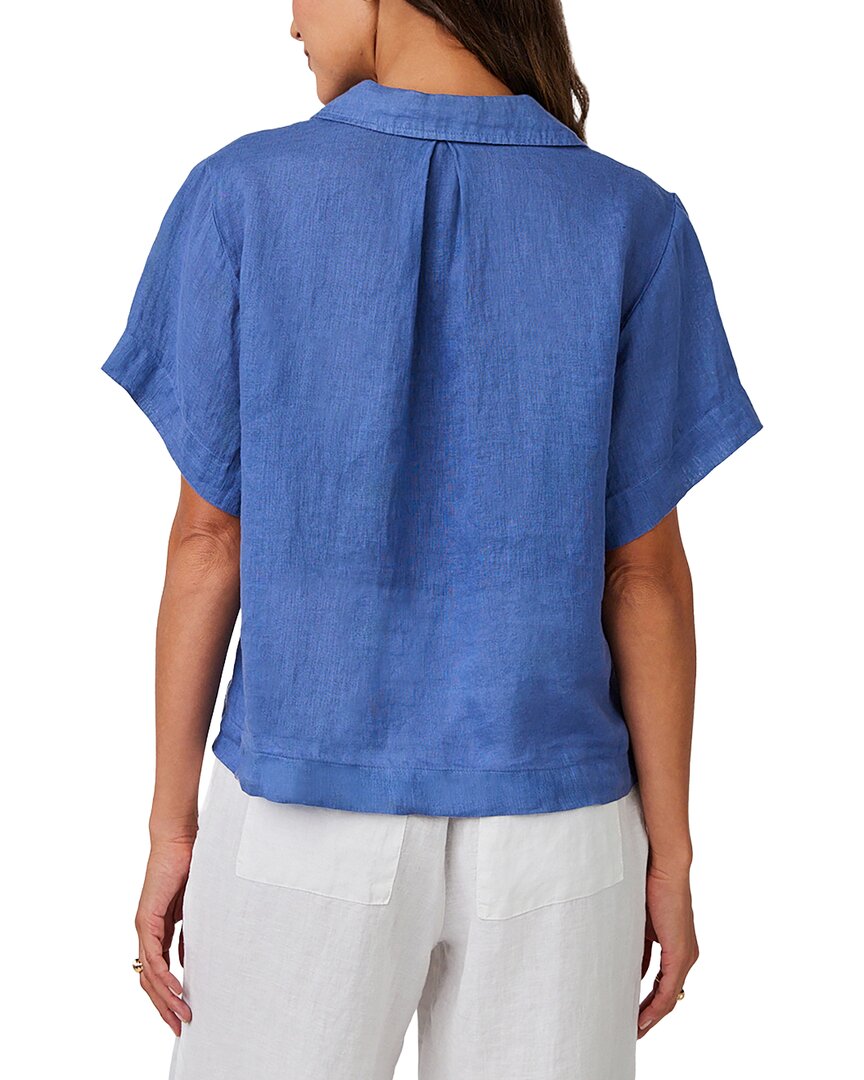 Bella Dahl Short Sleeve Flowy Button Down Linen Shirt