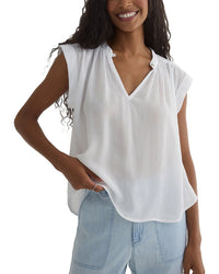 Bella Dahl Shirred Pullover Cap Sleeve