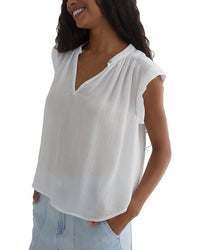 Bella Dahl Shirred Pullover Cap Sleeve