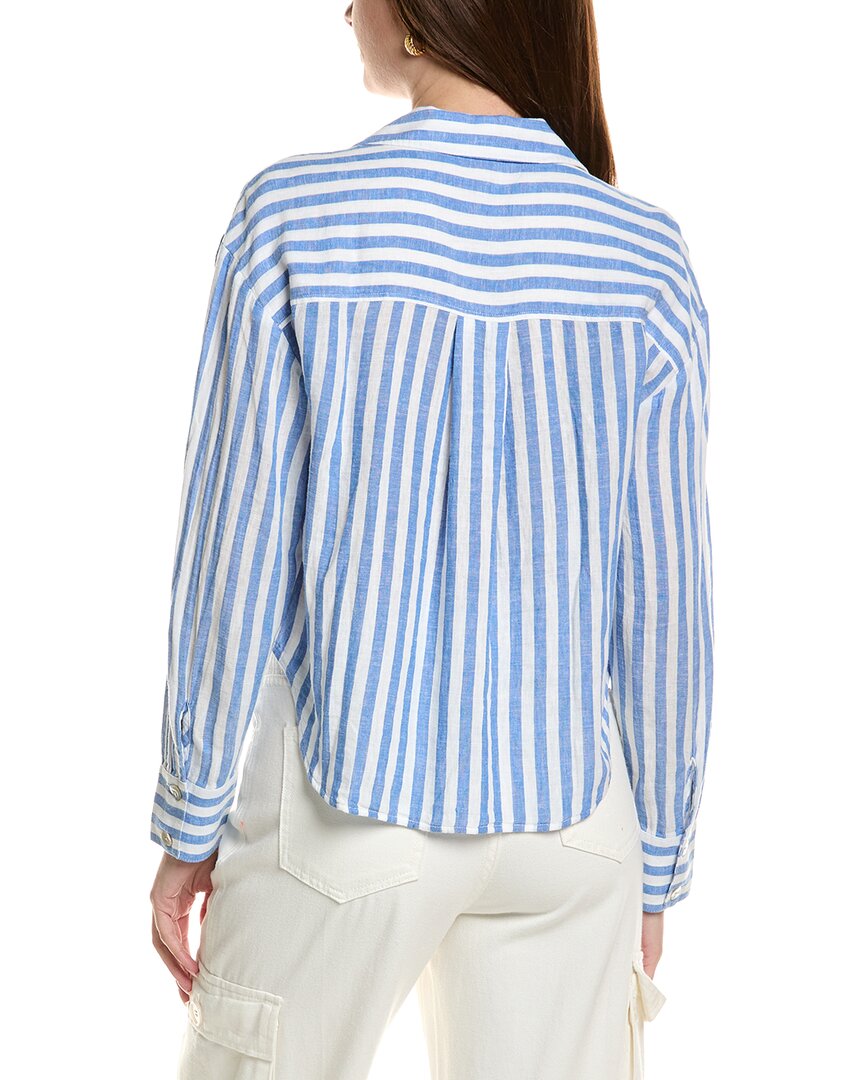 Bella Dahl Drop Shoulder Button Down Linen-Blend Shirt