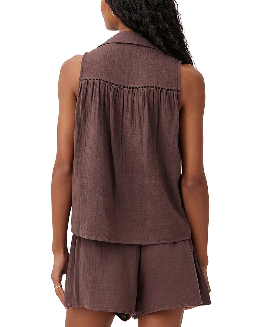 Bella Dahl Sleeveless Ladder Trim Shirt