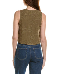 Bella Dahl Sleeveless Tie Front Linen-Blend Top