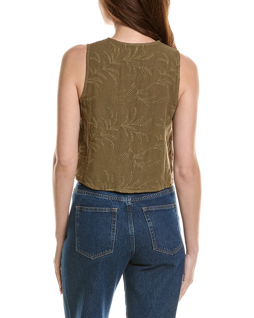 Bella Dahl Sleeveless Tie Front Linen-Blend Top