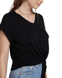 Bella Dahl Tie Front V-Neck T-Shirt