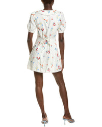 Wayf Linen-Blend Mini Dress