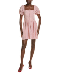 Wayf Linen-Blend Mini Dress
