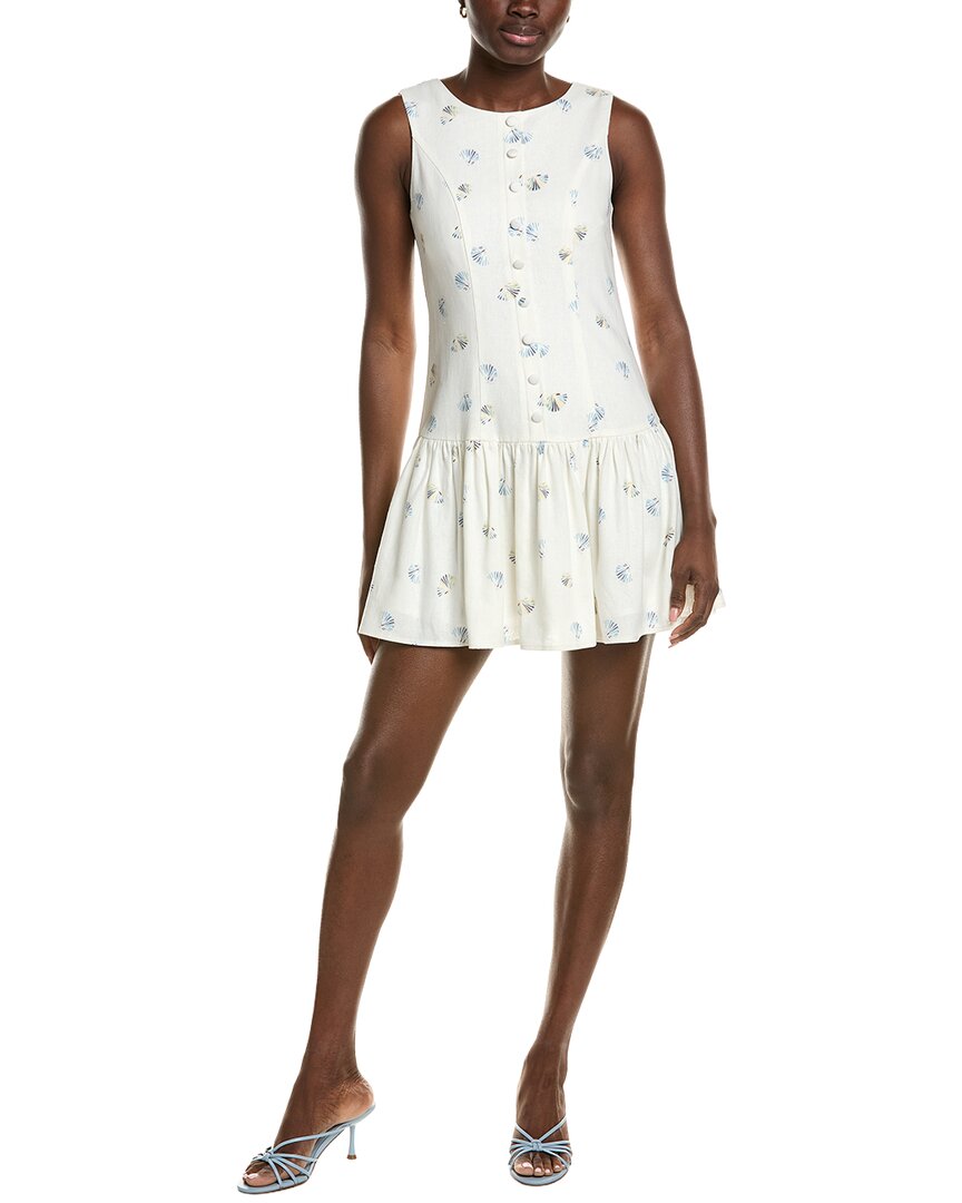 Wayf Linen-Blend Mini Dress