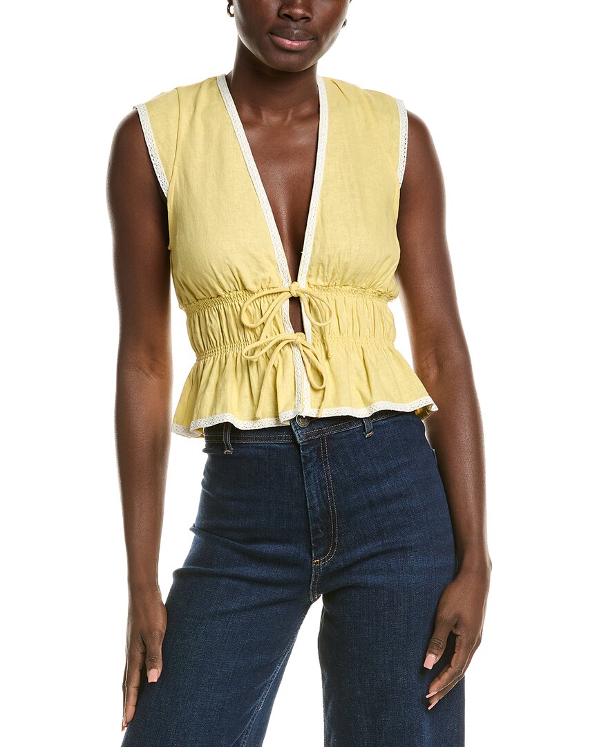 Wayf Linen-Blend Top
