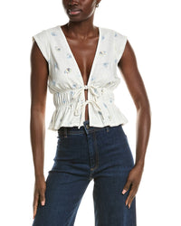 Wayf Linen-Blend Top