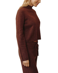 Bella Dahl Bella Dahl Cashmere & Wool Mock Neck Sweater