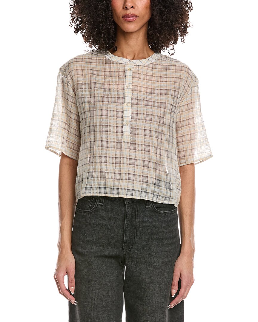 Leset Carmen Silk-Blend Henley Shirt