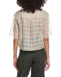 Leset Carmen Silk-Blend Henley Shirt