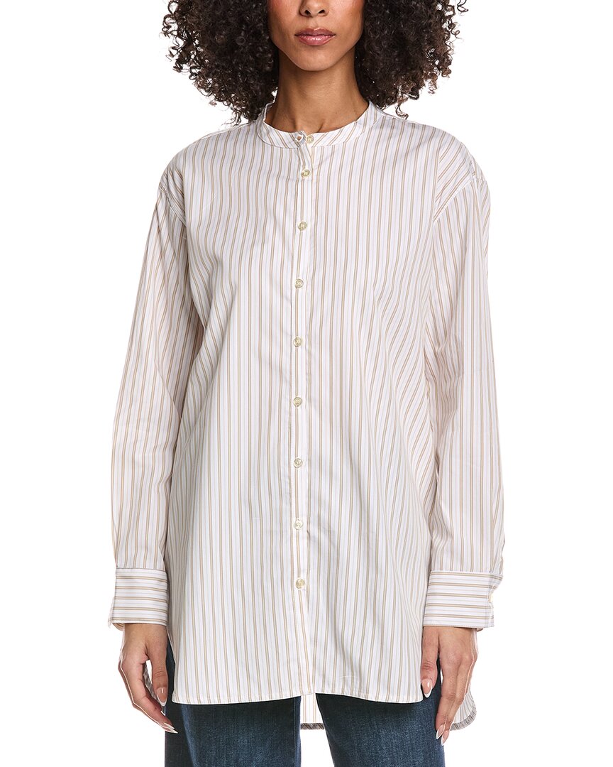 Leset Yoshi Collarless Button Down Shirt
