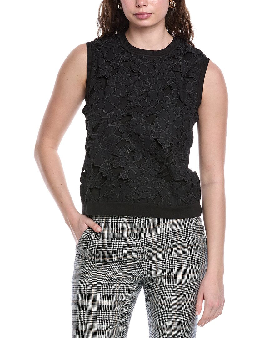 Oscar De La Renta Silk-Blend Tank