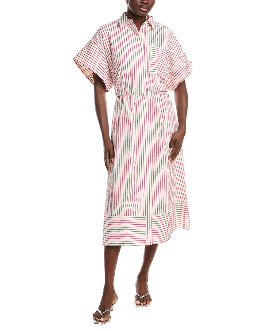 Maje Rhinestone Midi Shirtdress