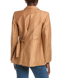 Maje Linen-Blend Suit Blazer
