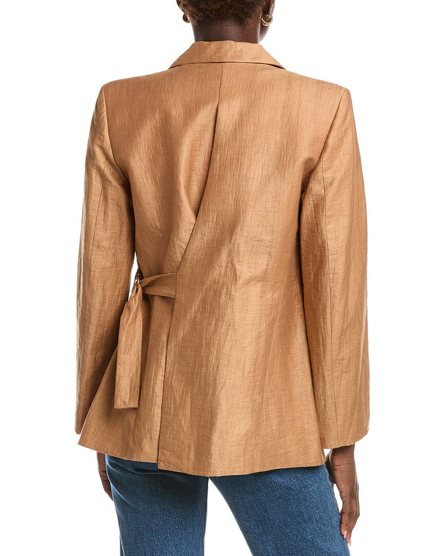 Maje Linen-Blend Suit Blazer