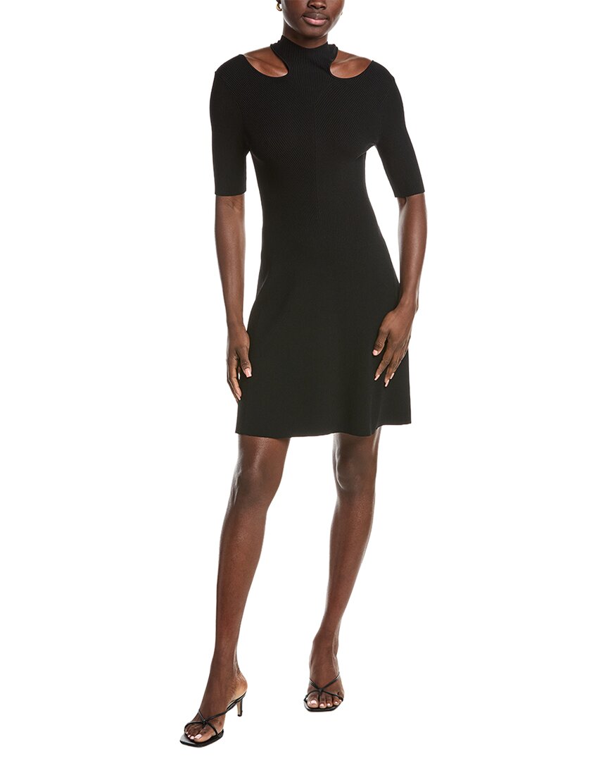 Maje Cold-Shoulder Knit Sheath Dress