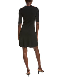 Maje Cold-Shoulder Knit Sheath Dress