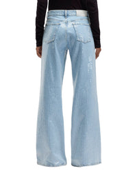 7 For All Mankind Lotta Shimmer Wide Leg Jean