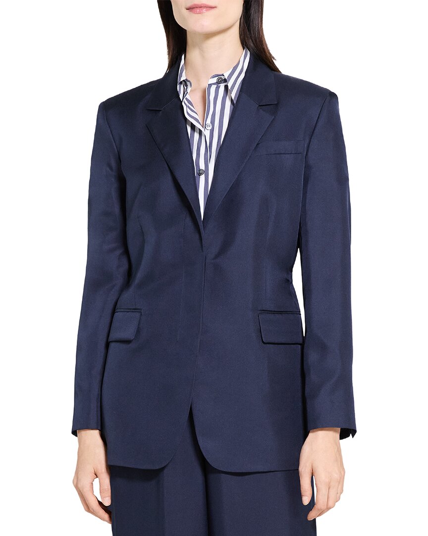 Theory Oversized Silk Blazer