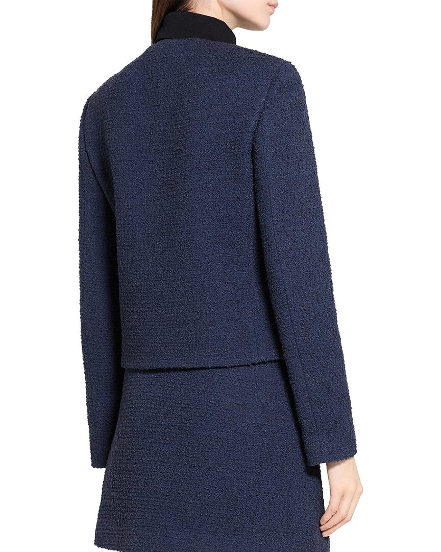 Theory Crew Neck Clean Wool-Blend Jacket