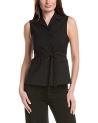 Theory Tie Waist Wool-Blend Vest