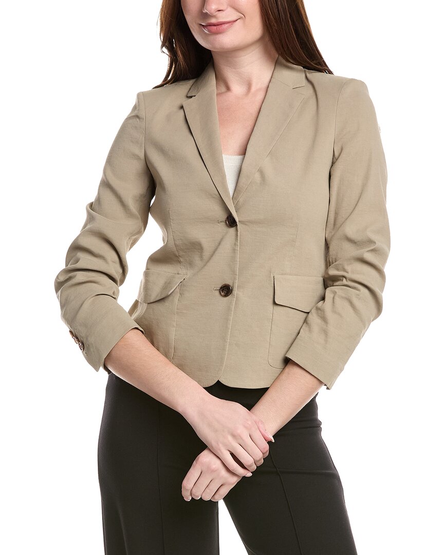 Theory Shrunken Pocket Linen-Blend Vest