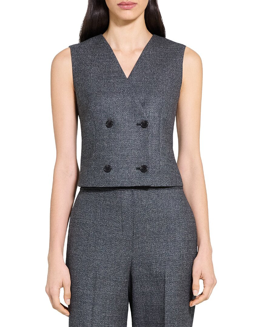 Theory Shrunken Wool Vest