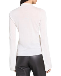 Theory Slit Sleeve Turtleneck Wool-Blend Sweater