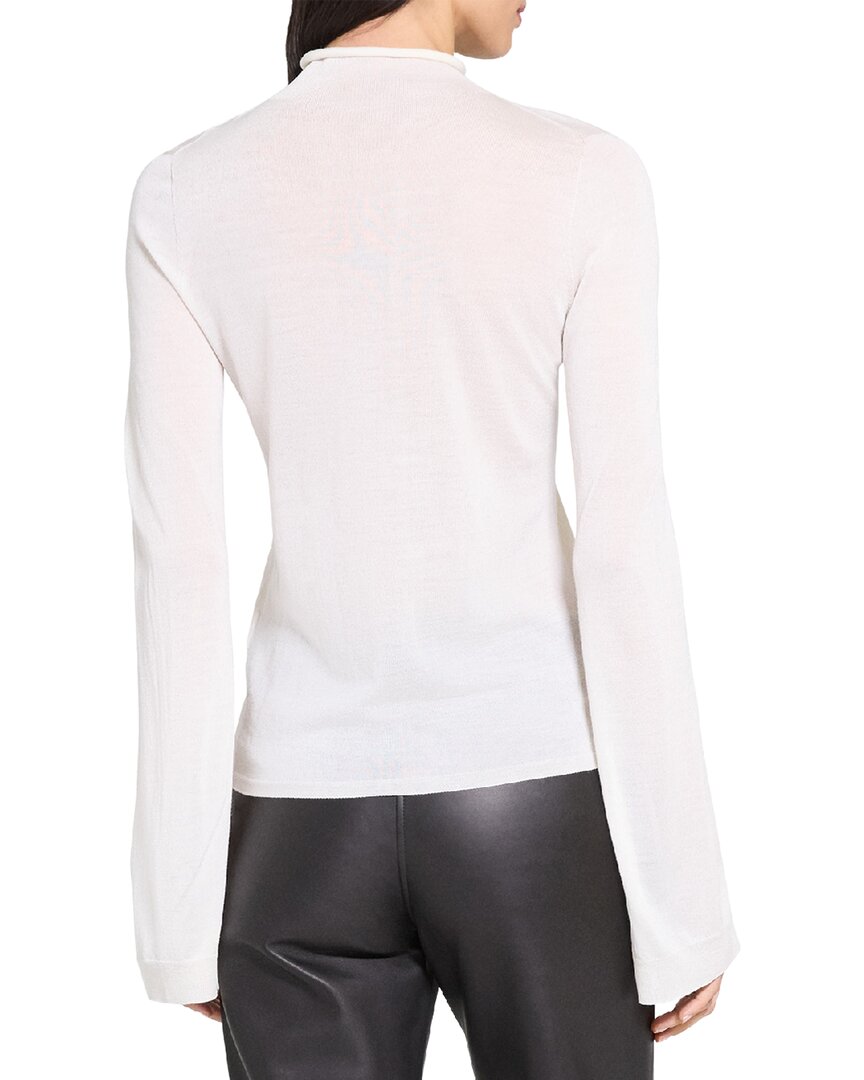 Theory Slit Sleeve Turtleneck Wool-Blend Sweater