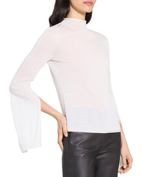 Theory Slit Sleeve Turtleneck Wool-Blend Sweater