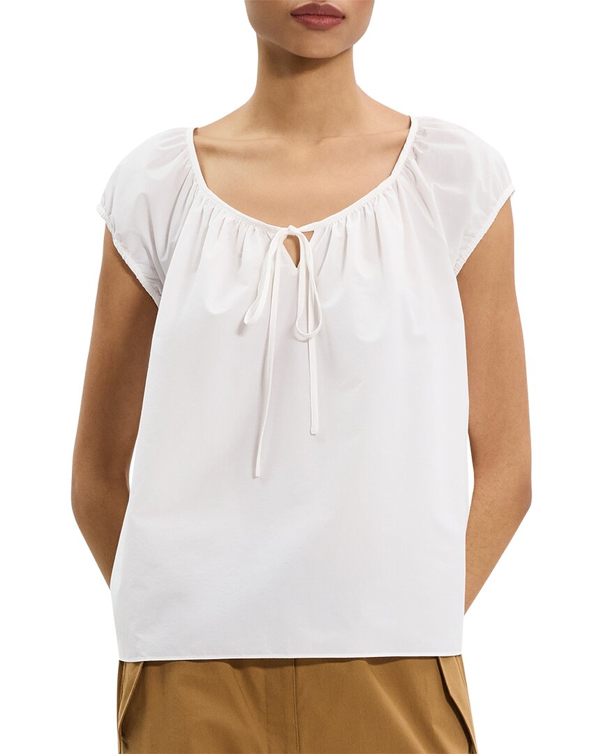 Theory Easy Tie Blouse Woven Top