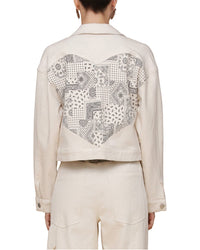 Avec Les Filles Heart Inset Trucker Jacket