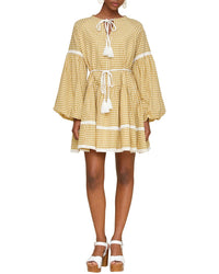 Avec Les Filles Printed Mini Prairie Dress