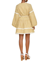 Avec Les Filles Printed Mini Prairie Dress