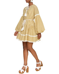 Avec Les Filles Printed Mini Prairie Dress