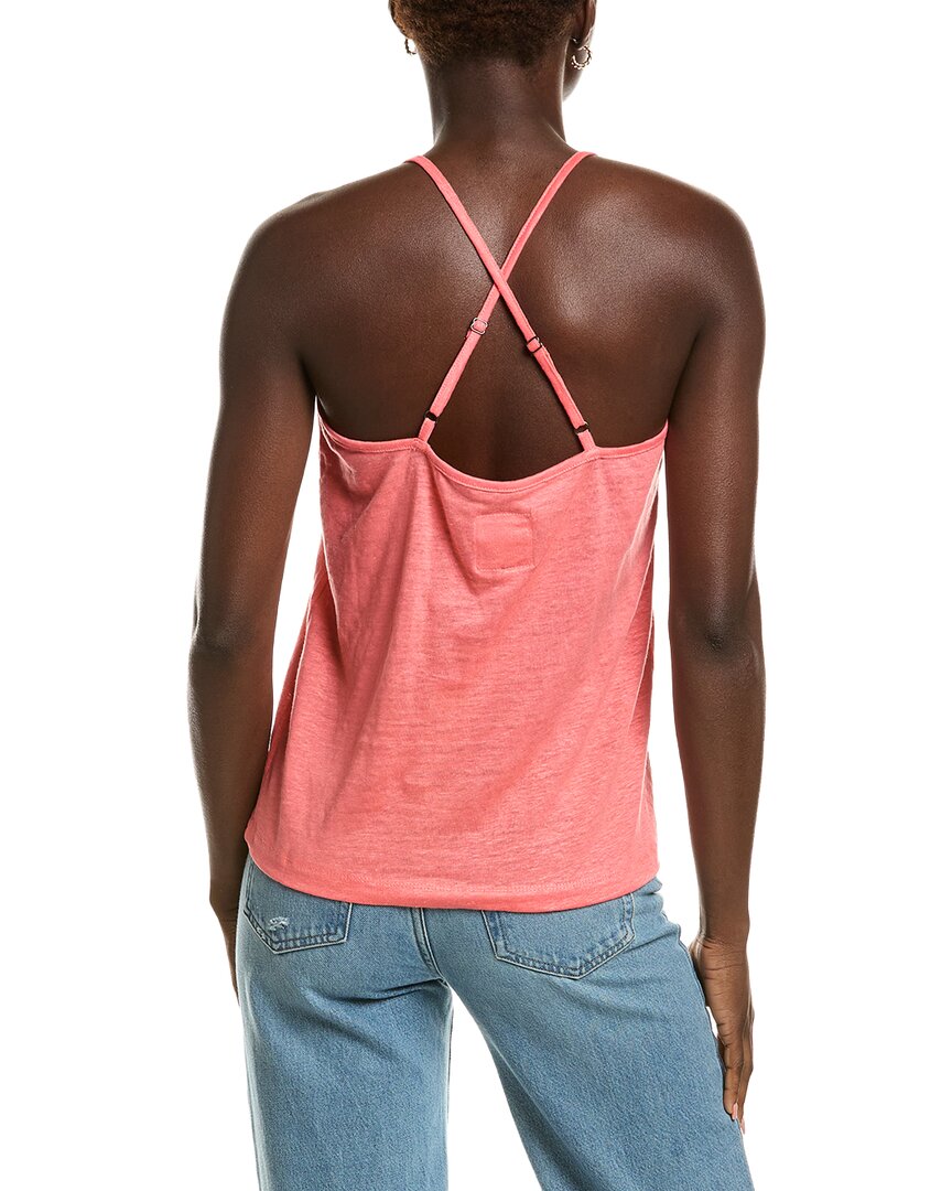 Chaser Strappy Ruffle Linen-Blend Cami