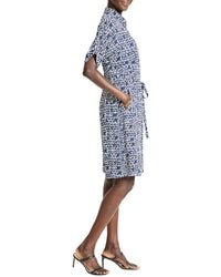 Nic+Zoe Petite Etched Angles Belted Devon Dress