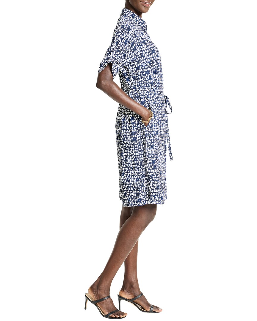 Nic+Zoe Petite Etched Angles Belted Devon Dress
