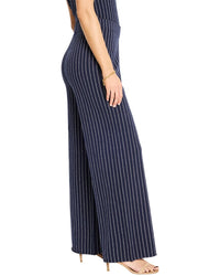 Nic+Zoe Petite Destination Stripe Wide-Leg Knit Pant