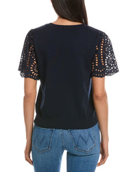 Nanette Nanette Lepore Eyelet Sleeve Knit Top