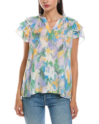 Nanette Nanette Lepore Tiered Sleeve Blouse