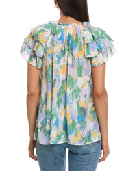 Nanette Nanette Lepore Tiered Sleeve Blouse