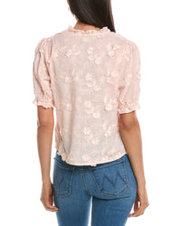 Nanette Nanette Lepore Embroidered Floral Applique Blouse