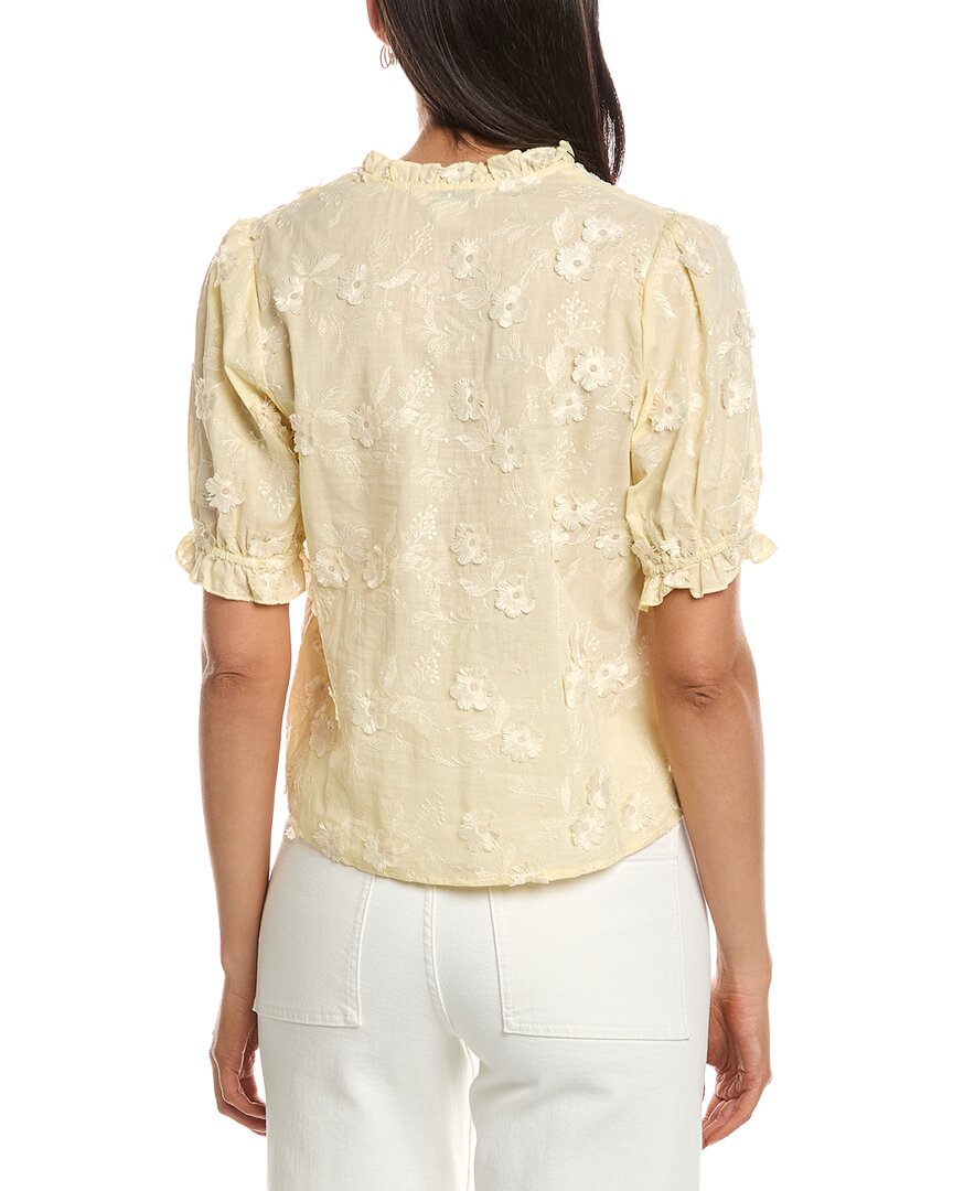 Nanette Nanette Lepore Embroidered Floral Applique Blouse