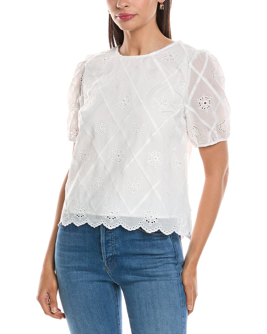 Nanette Nanette Lepore Embroidered Eyelet Blouse